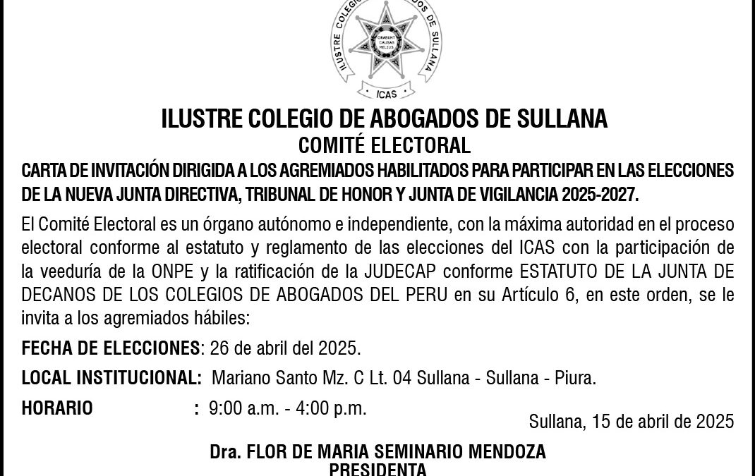 COMUNICADO N°005-2025-Reprogramación del cronograma electoral